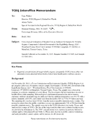 TCEQ Interoffice Memorandum