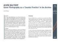 ALVIN BALTROP SQS Queer Photography As a ‘Counter Practice’ in the Archive 1–2/2020
