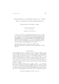 Automorphisms of a Symmetric Product of a Curve (With an Appendix by Najmuddin Fakhruddin)