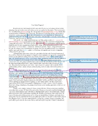 Case Study Proposal in Order to Better