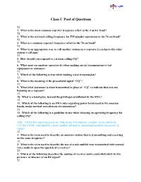 Class C Pool of Questions