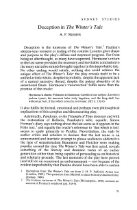 Deception in the Winter's Tale