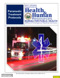 Paramedic Treatment Protocols