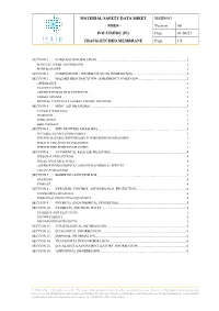 Pro Sto A02 Msds 002 Msds Pi Membrane