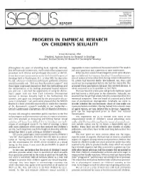 Progress in Empirical Research on Children's