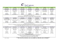 Ala Carte Hot Selections Are Not Available on Saturday Due to Shabbat****