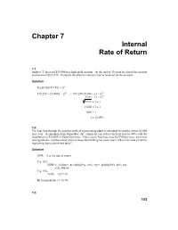 Chapter 7 Internal Rate of Return