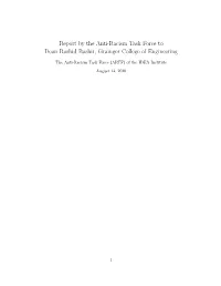 Report by the Anti-Racism Task Force to Dean Rashid Bashir, Grainger College of Engineering