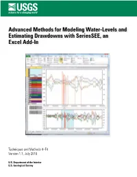 Advanced Methods for Modeling Water-Levels and Estimating Drawdowns with Seriessee, an Excel Add-In