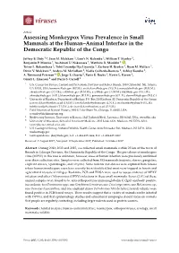 Assessing Monkeypox Virus Prevalence in Small Mammals at the Human–Animal Interface in the Democratic Republic of the Congo