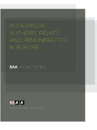 Audiovisual Authors' Rights and Remuneration in Europe