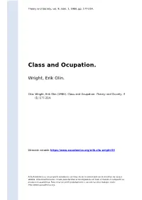 Class and Ocupation