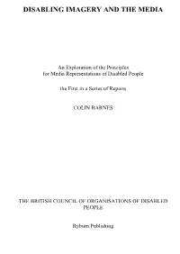 Disabling Imagery and the Media