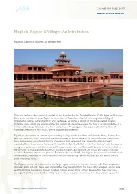 Mughals, Rajputs &#038; Villages
