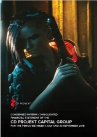 PDF Financial Statement of CD PROJEKT Capital Group for Q3 2018