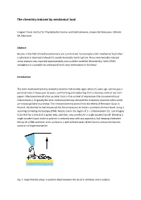 The Chemistry Induced by Mechanical Load