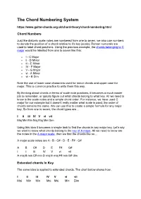 The Chord Numbering System