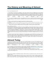 The History and Meaning of Advent What Is Advent?