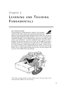 Chapter 2 LEARNING and TRAINING FUNDAMENTALS