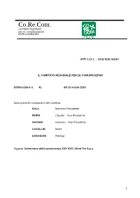 Co.Re.Com. Comitato Regionale Per Le Comunicazioni Della Lombardia