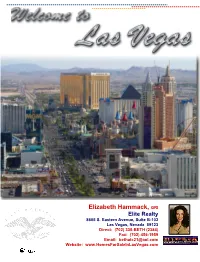 Las Vegas, Nevada 89123 Direct: (702) 338-BETH (2384) Fax: (702) 456-1959 Email: Bethatc21@Aol.Com Website: TABLE of CONTENTS