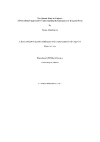 The Islamic State in Context: a Postcolonial Approach to Understanding Its Emergence in Iraq and Syria