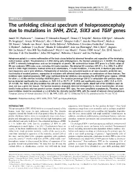 The Unfolding Clinical Spectrum of Holoprosencephaly Due To