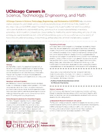 Uchicago Careers in Science, Technology, Engineering, and Math