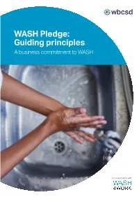 WASH Pledge: Guiding Principles a Business Commitment to WASH