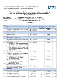 Agenda Part 1