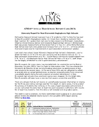 Aims 8Th Annual High School Report Card (Rc8)