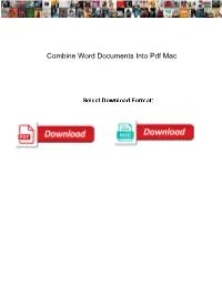 Combine Word Documents Into Pdf Mac