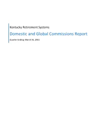 Domestic and Global Commissions Report