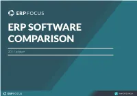 Erp Software Comparison
