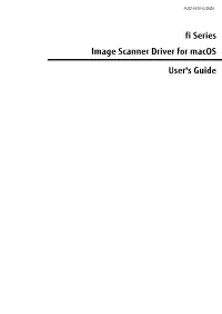 Fi Series Image Scanner Driver for Macos User's Guide
