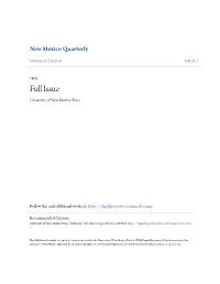 Full Issue University of New Mexico Press
