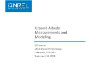 Ground Albedo Measurements and Modeling