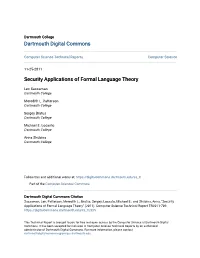 Security Applications of Formal Language Theory