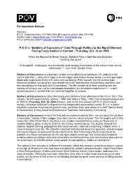 Soldiers of Conscience Release