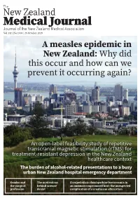 A Measles Epidemic in New Zealand: Why Did This Occur and How Can We Prevent It Occurring Again?