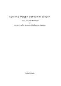 Catching Words in a Stream of Speech