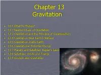 Chapter 13 Gravitation