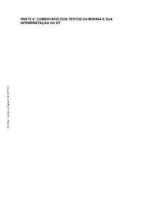 Comentário Dos Textos Da Mishná E Sua Interpretação Do Dt 140