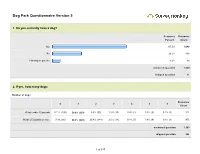 Dog Park Questionnaire Version 5