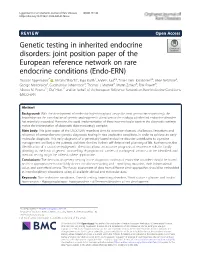 Genetic Testing in Inherited Endocrine Disorders