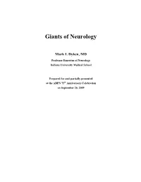 Giants of Neurology