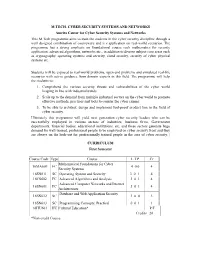 M.Tech. Cyber Security Systems and Networks