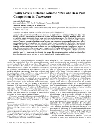 Ploidy Levels, Relative Genome Sizes, and Base Pair Composition in Cotoneaster