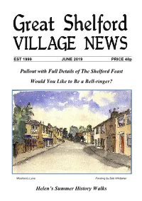 Pullout with Full Details of the Shelford Feast Would You Like To