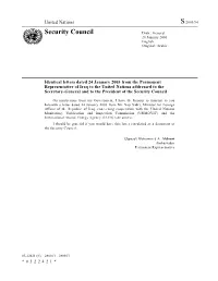 Security Council Distr.: General 26 January 2003 English